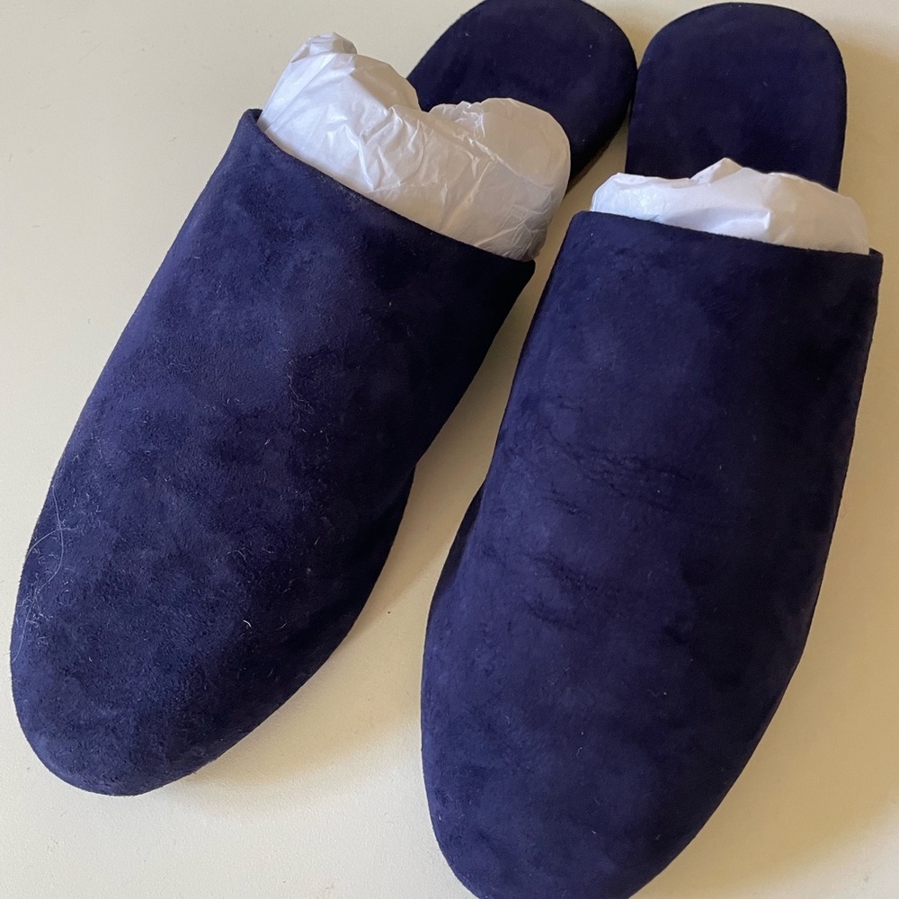 Navy blue Tkees suede mule 7